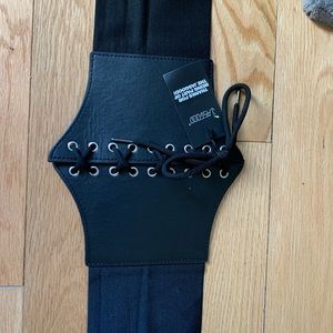 Black corset belt